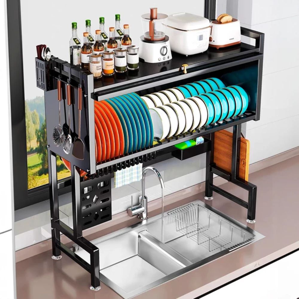 Organizador Escorredor Decoteam 2 Prateleiras 65x28x80 Organizador Escorredor Decoteam 2 Prateleiras 65x28x80